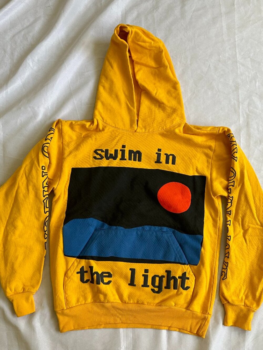 Kid Cudi Swim In The Light Yellow Graphic Hoodie Coachella 2019 Streetwear
